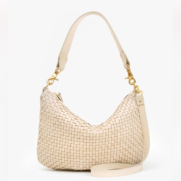 Clare V Handbags - Clare V Cream woven messenger with interchangeable straps